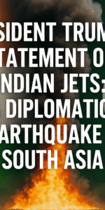 President Trump’s Statement on Indian Jets: A Diplomatic Earthquake in South Asia