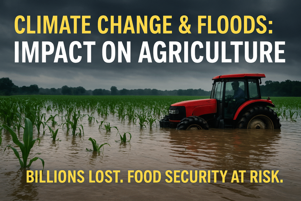 Impact of Climate Change and Floods on Agriculture: Physical & Economic Effects, and Government Solutions