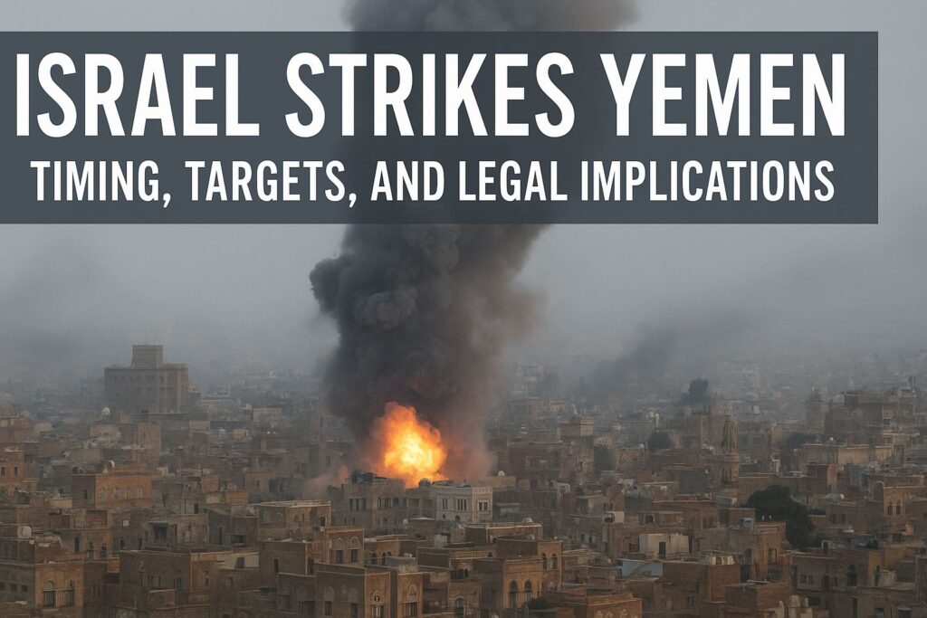 Israel Strikes Yemen: Timing, Targets, and Legal Implications Amid Middle East Escalation