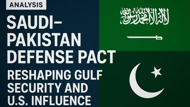 Saudi–Pakistan Defense Pact: Reshaping Gulf Security and U.S. Influence