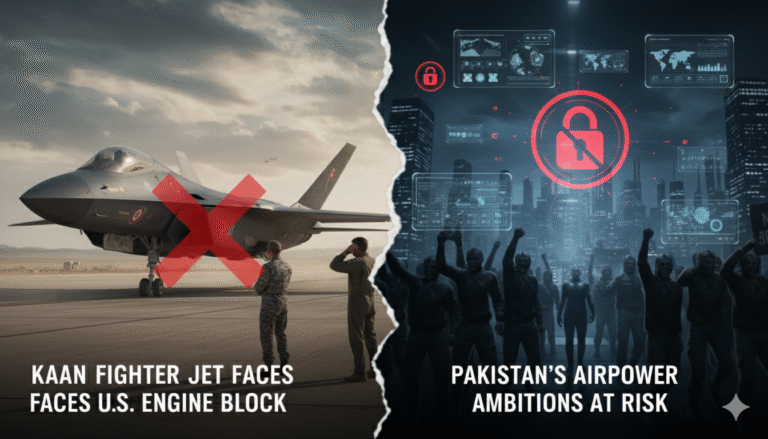 KAAN Fighter Jet Faces U.S. Engine Block — Pakistan’s Airpower Ambitions at Risk