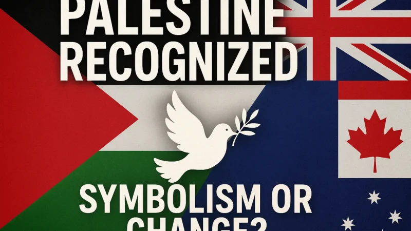 UK, Canada, and Australia Recognize Palestine: Symbolism Without Substance?