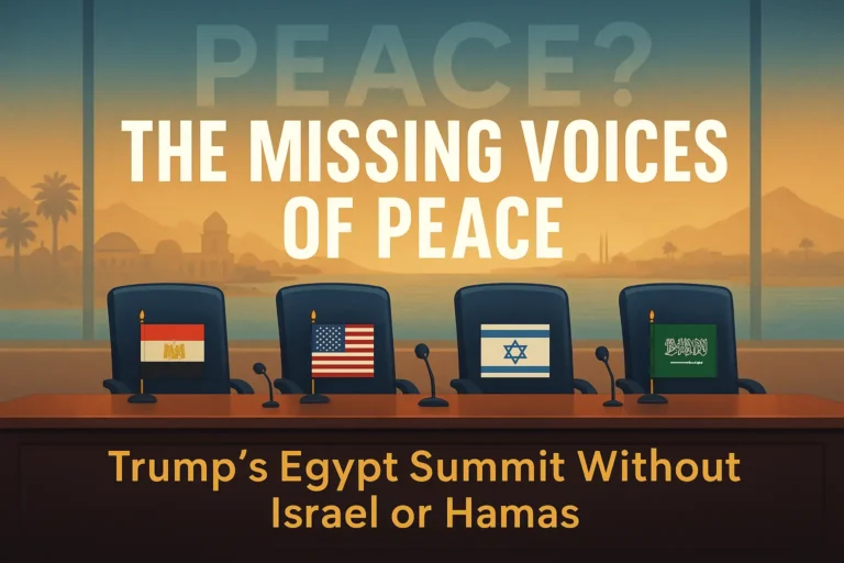 The Missing Voices of Peace: Sharm el-Sheikh Summit Without Israel and Hamas