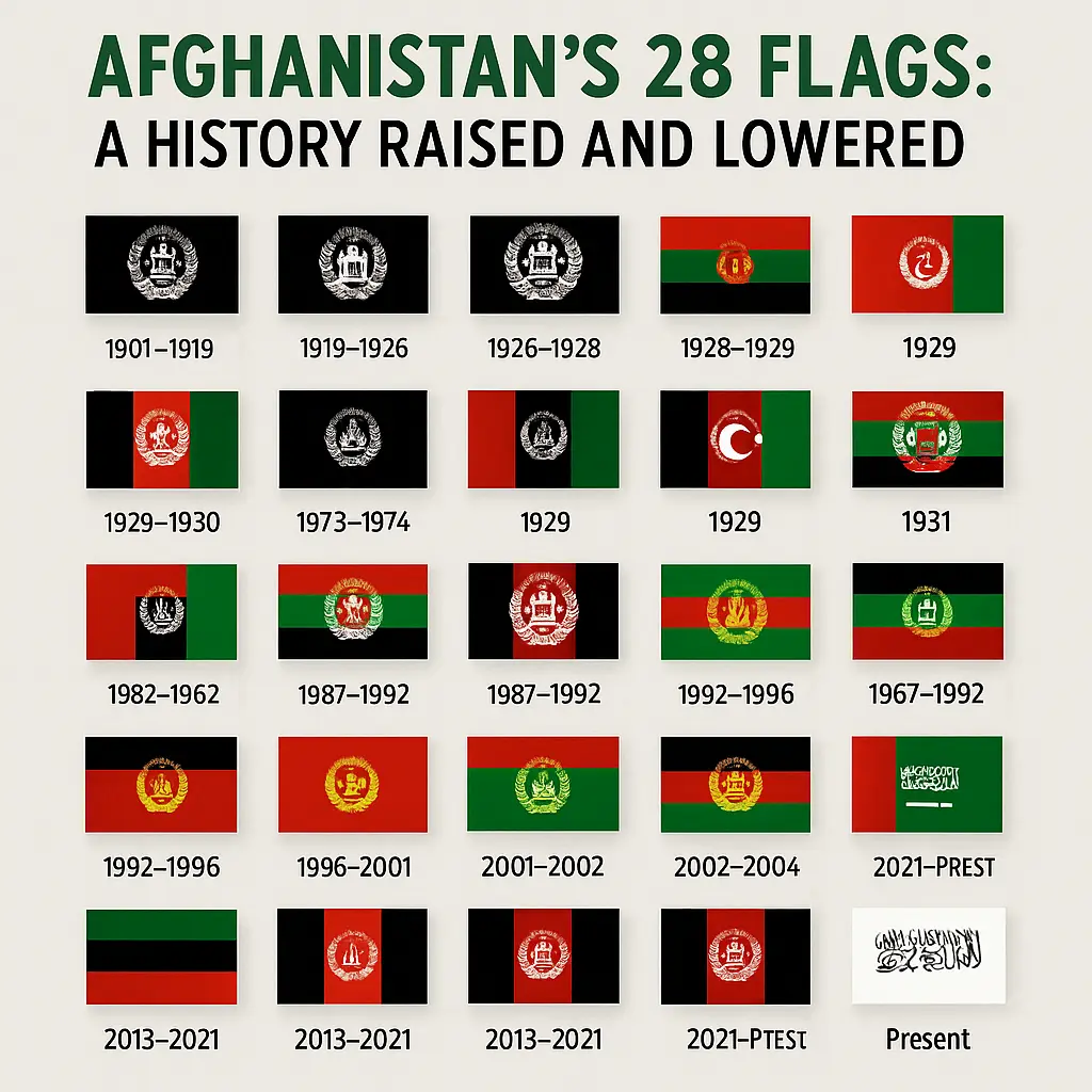 Afghanistan’s 28 Flags: A Century of Conquest, Collapse, and Changing Identity