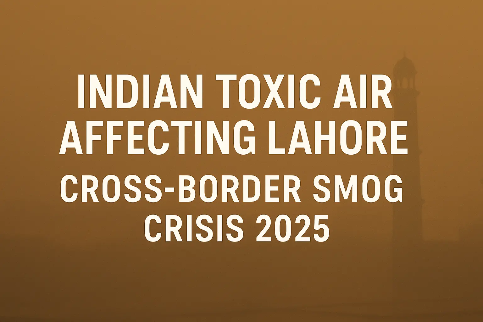 Indian Toxic Air Affecting Lahore: How Cross-Border Smog Is Choking Punjab in 2025