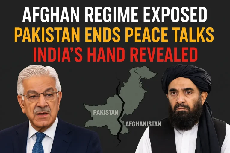 Peace Talks Collapse: Pakistan Exposes Afghan Regime’s Indian Nexus