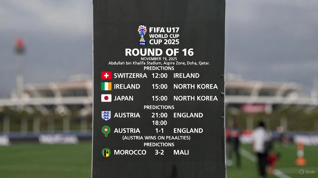 FIFA U-17 World Cup 2025 Qatar – 19 November Round of 16 Full Schedule