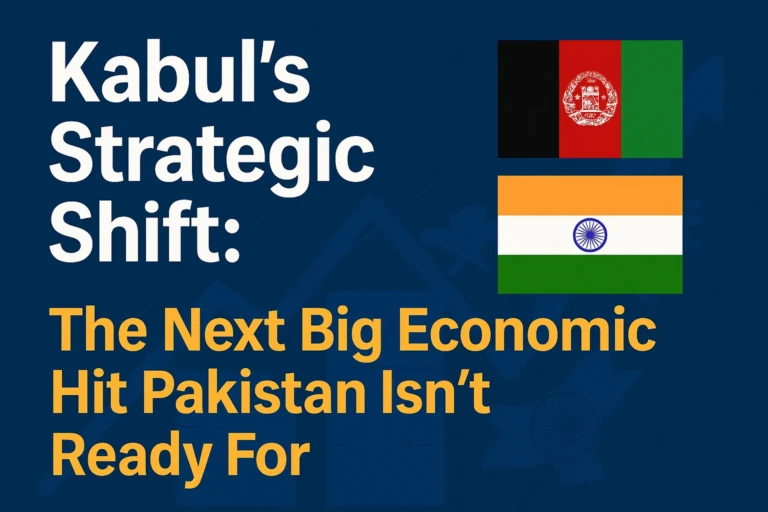 Kabul’s Strategic Shift: The Next Big Economic Hit Pakistan Isn’t Ready For