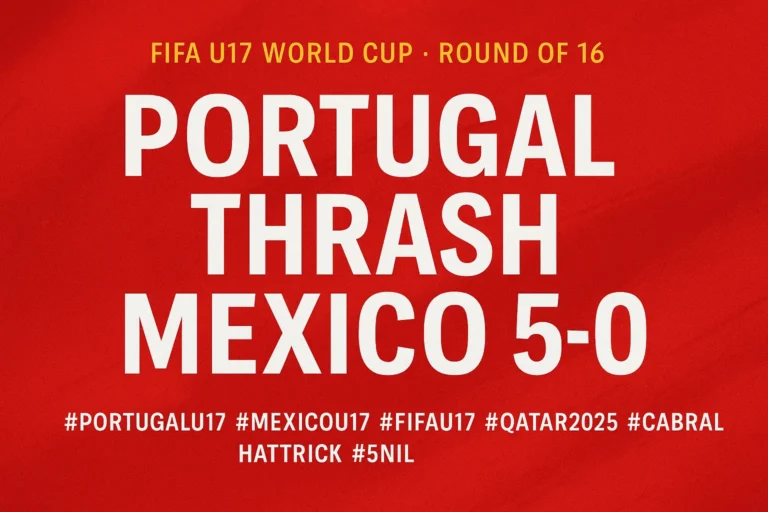Portugal Humiliate Mexico 5–0 in Qatar — Total Domination in the Round of 16 | FIFA U17 World Cup 2025