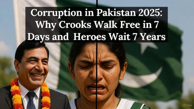 Corruption in Pakistan 2025: Why Crooks Walk Free in 7 Days and Heroes Wait 7 Years