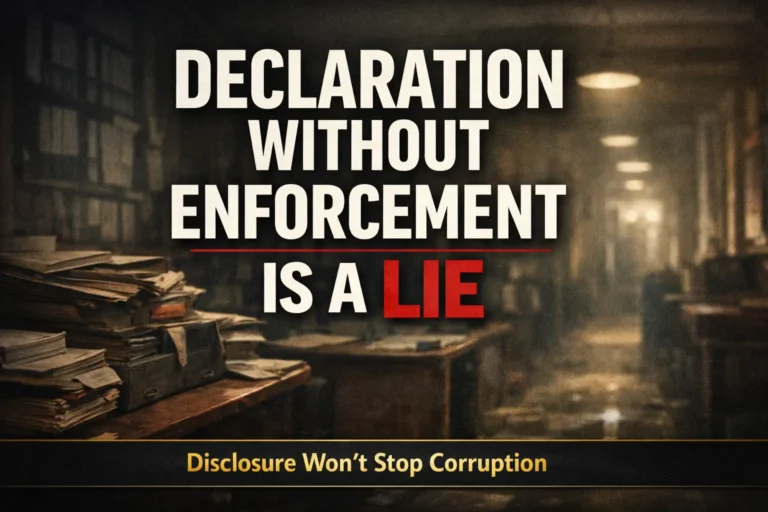 Asset Declaration Alone Will Not End Corruption in Pakistan