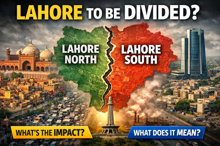 Lahore May Be Divided into North and South Districts: What It Means for Governance, Population Pressure, and Daily Life